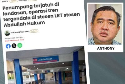 Insiden seorang penumpang terjatuh ke landasan LRT di stesen Abdullah Hukum pada Jumaat menjadi peringatan penting kepada orang ramai agar sentiasa berwaspada dan mematuhi peraturan keselamatan ketika menggunakan pengangkutan awam.
