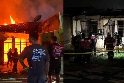 Rumah mangsa di Taman Mantin musnah 100 peratus dalam kebakaran pada Jumaat. Foto: FB Arul Kumar