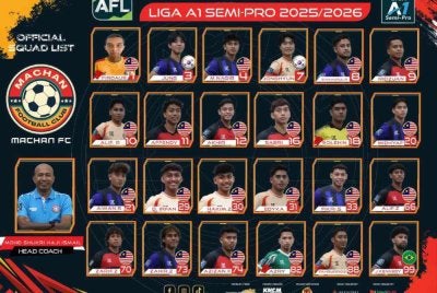 Skuad lengkap Machan FC bagi musim 2025/2026. FOTO: FB Machan FC