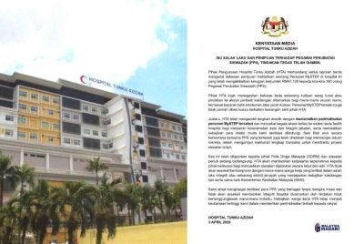 Kenyataan media HTA pada Jumaat.
