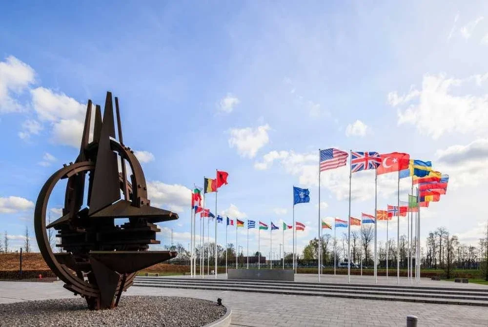 Tujuan asal penubuhan NATO adalah untuk menjadi payung keselamatan melawan perluasan lingkungan pengaruh ideologi komunisme pimpinan Soviet Union ke Eropah Barat pasca Perang Dunia Kedua.