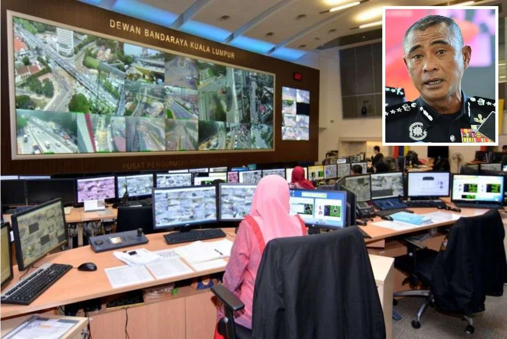 Kewujudan CCTV yang diletakkan di ibu kota membantu pihak berkuasa menangani kes jenayah. Gambar kecil: Fadil