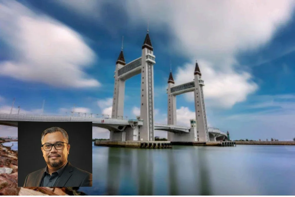 Kualiti udara di Kuala Terengganu dilaporkan merosot ke tahap sederhana dan menghampiri kategori tidak sihat. Gambar kecil: Prof Madya Dr. Azman Azid
