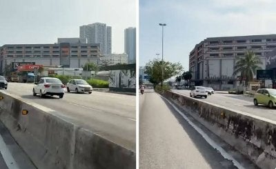 Video tular menunjukkan sebuah kereta dipandu melawan arus sejauh kira-kira 500m di sekitar Jalan Klang Lama kelmarin. 