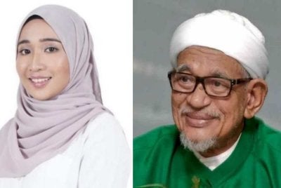 Nadia (kiri) dan Tan Sri Abdul Hadi
