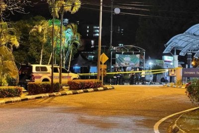 Lokasi kejadian lelaki ditembak selepas didakwa menyerang polis menggunakan parang. Foto pembaca
