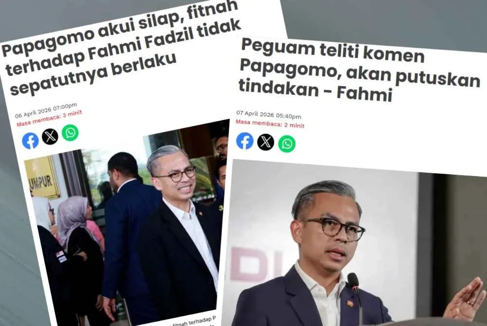 Laporan Sinar Harian mengenai kes saman fitnah difailkan Datuk Fahmi Fadzil terhadap Wan Muhammad Azri Wan Deris atau lebih dikenali sebagai Papagomo.