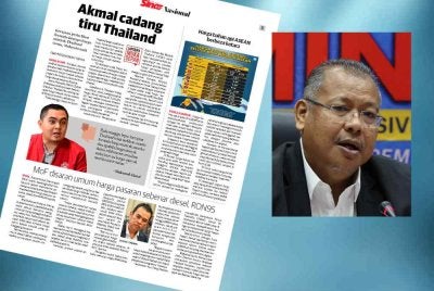  Tiada keperluan untuk Malaysia mengikuti jejak langkah Thailand sepenuhnya dalam mengguna pakai formula bagi menentukan harga bahan api. Gambar kecil: Noor Azlan