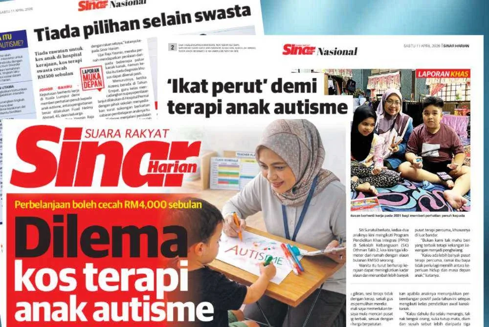 Laporan Sinar Harian pada Sabtu.