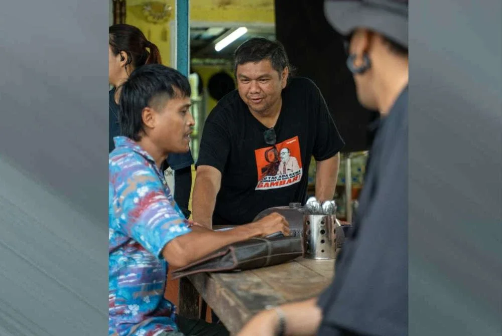 Bobby dan Ameerul semasa penggambaran Libang Libu.