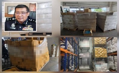 Antara premis di sekitar Johor Bahru yang diserbu pada Sabtu. Gambar kecil: Mohd Zaki