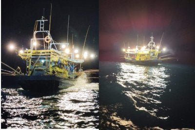 Bot nelayan tempatan kelas C dikendalikan kru asing yang ditahan kerana disyaki menangkap ikan luar kawasan dibenarkan di perairan Kuala Pahang pada Ahad.