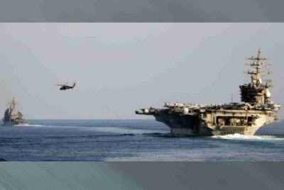 Beberapa kapal tentera laut AS 'mengawal' laluan di perairan Selat Hormuz sejak Isnin lalu.