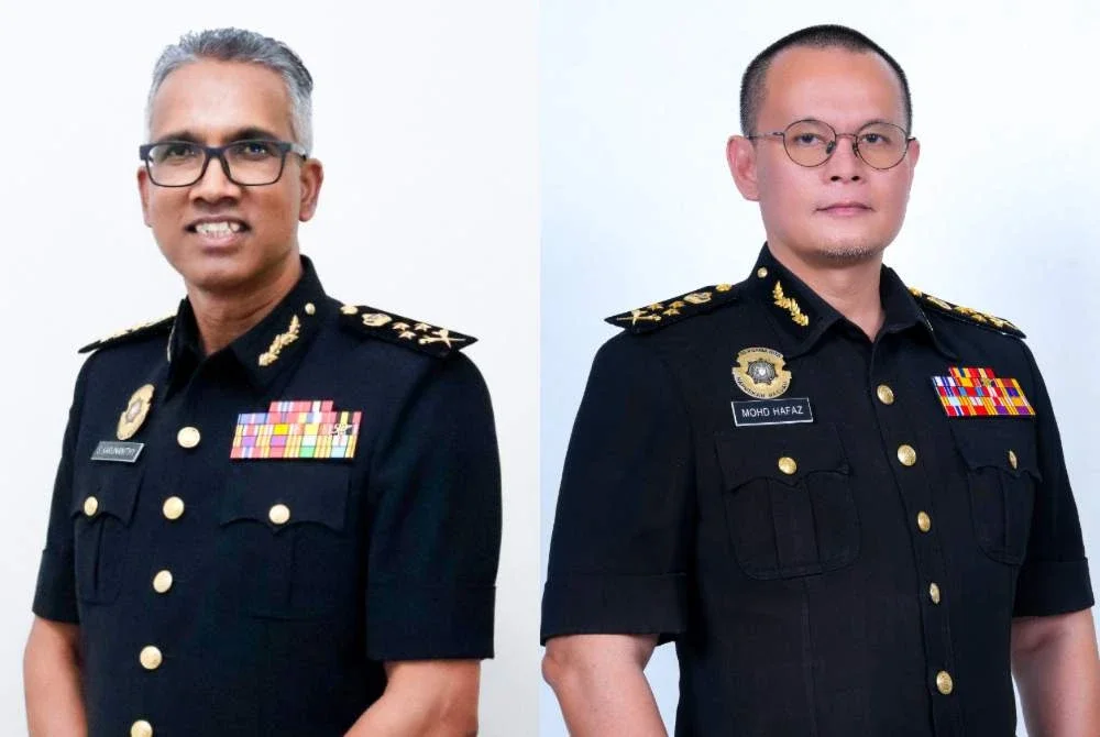Karunanithy (kiri) dan Mohd Hafaz.