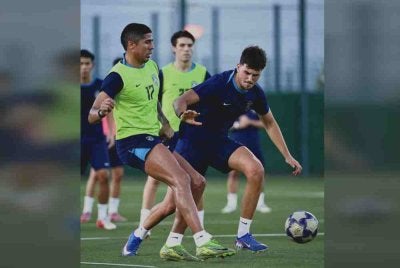 Pemain JDT menjalani latihan menjelang suku akhir ACLE menentang Al-Ahli malam ini.
Foto: Johor Southern Tigers