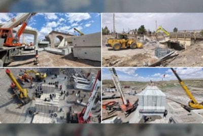 Pasukan kejuruteraan Iran segera membaik pulih infrastruktur dibom AS-Israel. Foto: Agensi