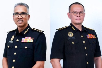 Karunanithy (kiri) dan Mohd Hafaz.