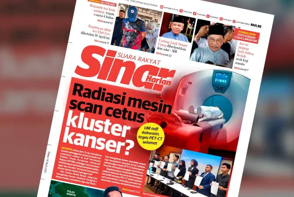 Laporan muka depan Sinar Harian