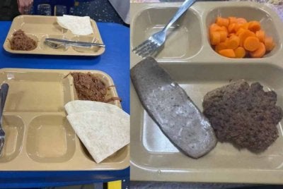Menu makanan dikongsikan seorang anggota kepada keluarga. Foto USA Today