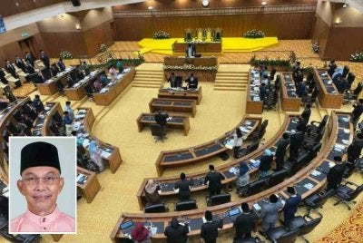 Sidang DUN Perlis yang dijadualkan berlangsung selama tiga hari bermula 21 hingga 23 April ini ditangguhkan ke suatu tarikh baharu tanpa alasan terperinci. Gambar kecil: Mohd Shukri