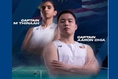 Aaron akan mengetuai skuad Piala Thomas manakala ketua pasukan Piala Uber digalas Thinaah yang juga pemain beregu wanita utama negara. - Foto: FB BAM