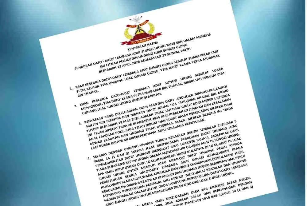 Kenyataan media berkenaan isu berkaitan Mubarak