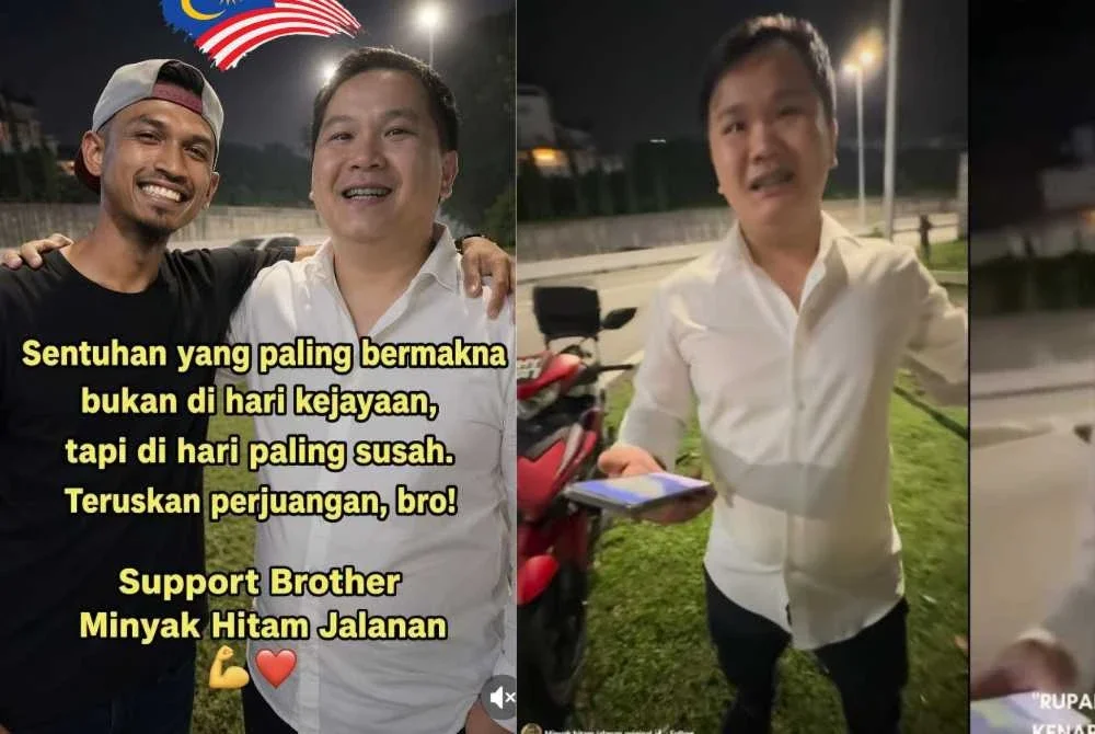 Tangkap layar hantaran dimuat naik Zulkifli mengenai kisah Abang Minyak Hitam Jalanan dan Dicky.
