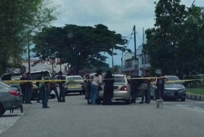 Seorang lelaki warga tempatan telah ditahan polis susulan kejadian tembakan yang mengorbankan tiga individu di sebuah restoran. Foto tular. 