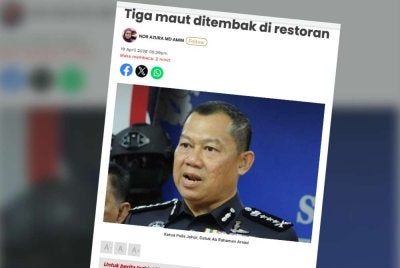 Laporan Sinar Harian pada Ahad. 