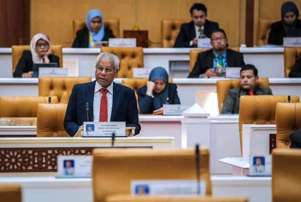 Sivanesan ketika sesi penggulungan Usul Menjunjung Kasih Titah Sultan Perak dalam Sidang Dewan Undangan Negeri (DUN) Perak pada Isnin.