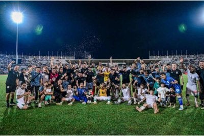 Kuching City mara ke perlawanan akhir Piala Malaysia buat kali pertama sejak penubuhannya pada 2015. Foto Kuching City FC