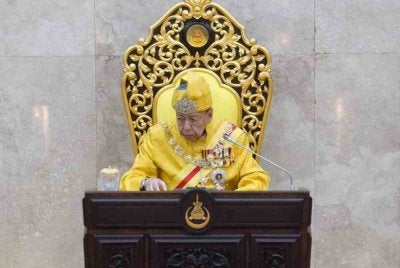 Sultan Selangor bertitah sempena sempena Istiadat Pembukaan Penggal Persidangan DUN Selangor di Bangunan DUN, pada Isnin. Foto SINAR HARIAN/ROSLI TALIB 