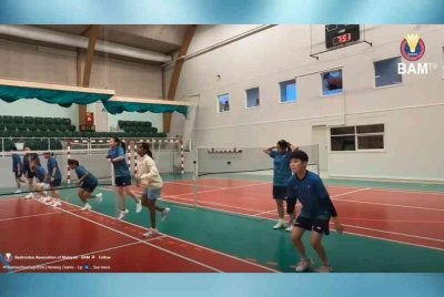 Skuad Piala Thomas dan Piala Uber menjalani kem latihan di Herning, Denmark. Foto BAMTV