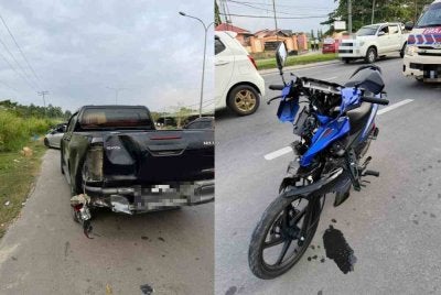 Kemalangan melibatkan motosikal ditunggang mangsa dan pacuan empat roda dipandu seorang wanita berusia 46 tahun. 
