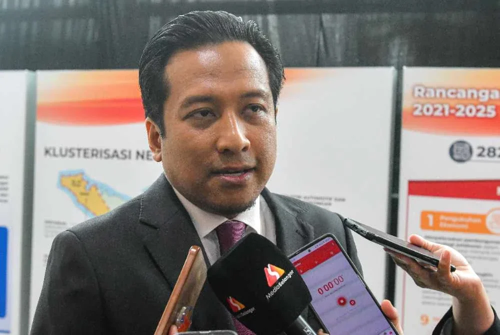 Mohd Najwan ketika sidang media di Wisma Dewan Negeri Selangor pada Selasa. Foto Bernama