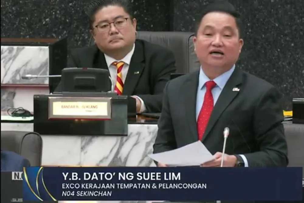 Suee Lim semasa sesi pertanyaan sidang DUN Selangor pada Rabu.