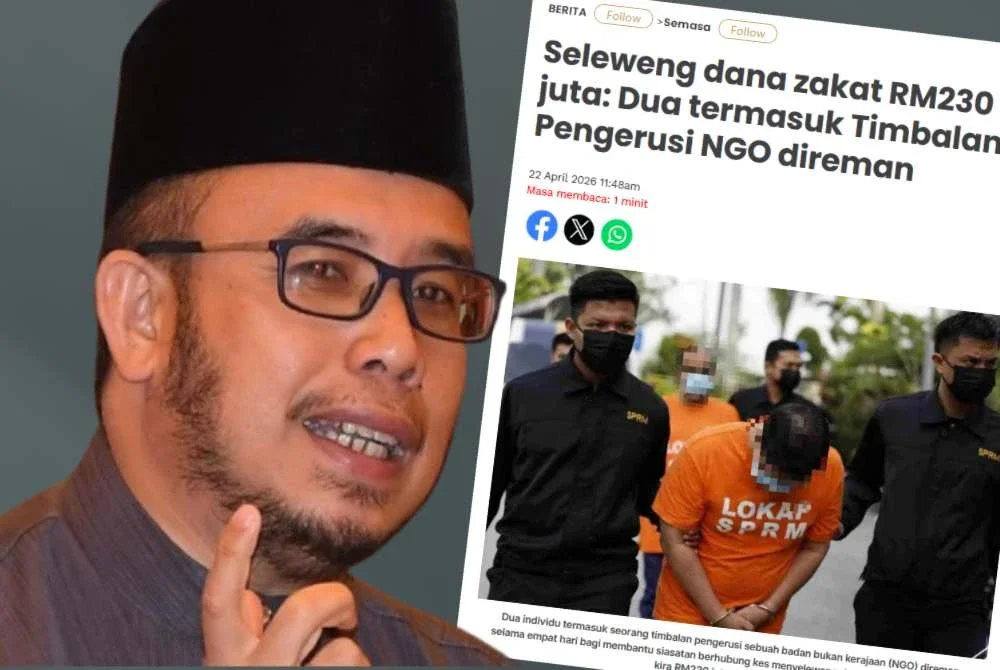 Laporan Sinar Harian dan Mohd Asri (kiri)