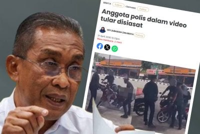 Laporan Sinar Harian dan Takiyuddin (kiri)