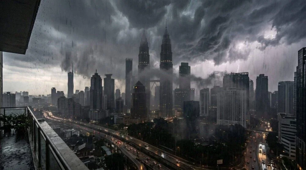 Ribut petir, hujan lebat dan angin kencang dijangka berlaku di lima negeri hingga 7 malam pada Khamis. 