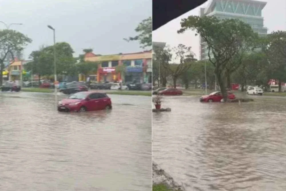Tangkap layar keadaan beberapa jalan sekitar Seksyen 13, Shah Alam dalam kejadian banjir kilat pada 20 April lalu. 