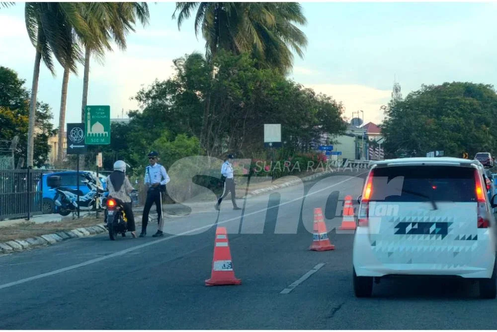 Tinjauan Sinar Harian mendapati sepanjang jalan dari Bandar Kota Bharu ke LTSIP Pengkalan Chepa terdapat kira-kira lima SJR dilakukan pihak berkuasa. Foto SINAR HARIAN/HAZELEN LIANA KAMARUDIN