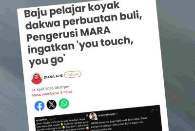 Laporan Sinar Harian pada 24 April 2026. 