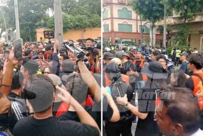  Insiden kekecohan melibatkan beberapa individu berlaku selepas selesai Himpunan Tangkap Azam Baki di Jalan Tuanku Abdul Rahman di sini pada Sabtu.