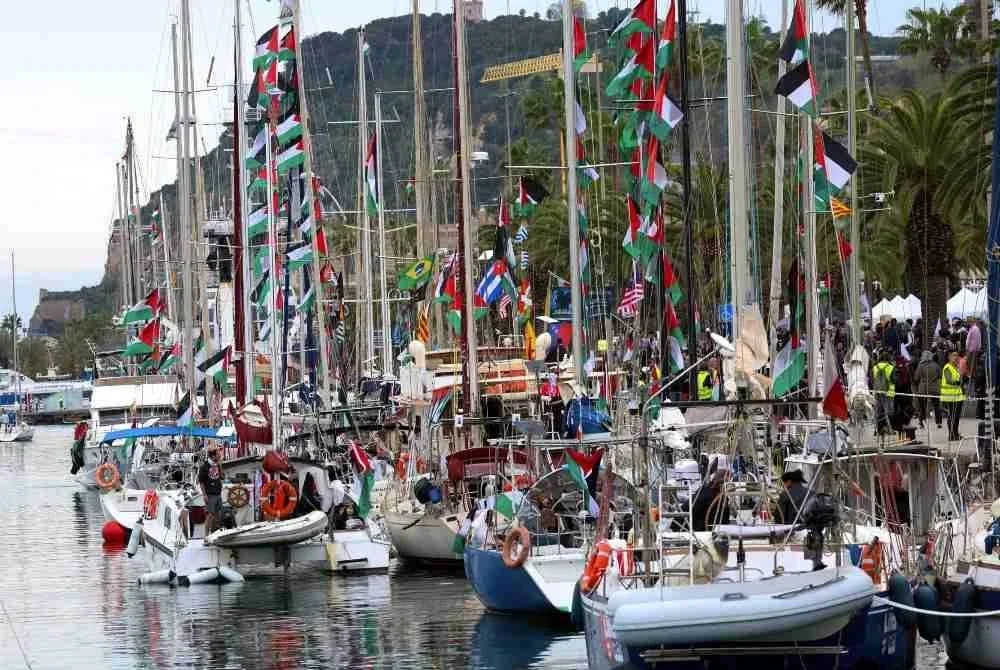 60 kapal yang kini berlabuh di Pelabuhan Augusta, Itali, akan belayar ke Gaza hari ini dalam satu misi yang bertujuan memecahkan sekatan ke atas wilayah Palestin. Gambar fail Bernama.