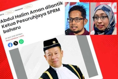 Pelantikan Abdul Halim Aman sebagai Ketua Pesuruhjaya SPRM yang baharu perlu menjadi titik permulaan kepada agenda perubahan institusi itu secara menyeluruh. Gambar kecil: Muhammad Faisal Abdul Aziz (kiri), Muhammad Faisal Abdul Aziz