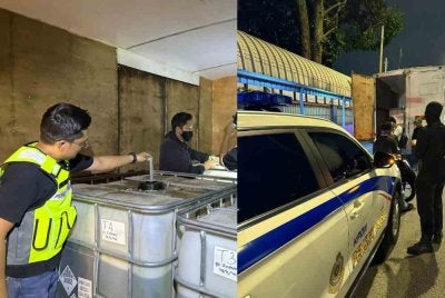 KPDN menahan sebuah lori yang dipercayai terlibat dalam kegiatan seleweng diesel di ibu negara pada Jumaat. Foto: KPDN KL