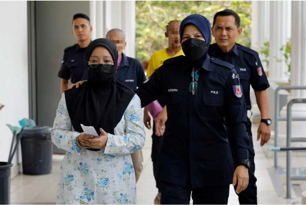 Farisha Azniha mengaku tidak bersalah di Mahkamah Sesyen Sepang atas pertuduhan menganiaya seorang bayi lelaki berusia lima bulan hingga menyebabkan kematian pada Februari lepas. Foto Bernama