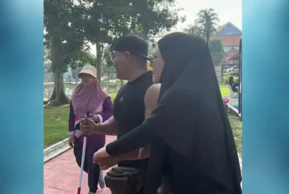 Mohd Norhafidz Kadai, 43, yang setia menjaga isterinya, Mardiah Karim, 39, selepas wanita itu disahkan menghidap penyakit glaukoma hampir dua tahun lalu.
