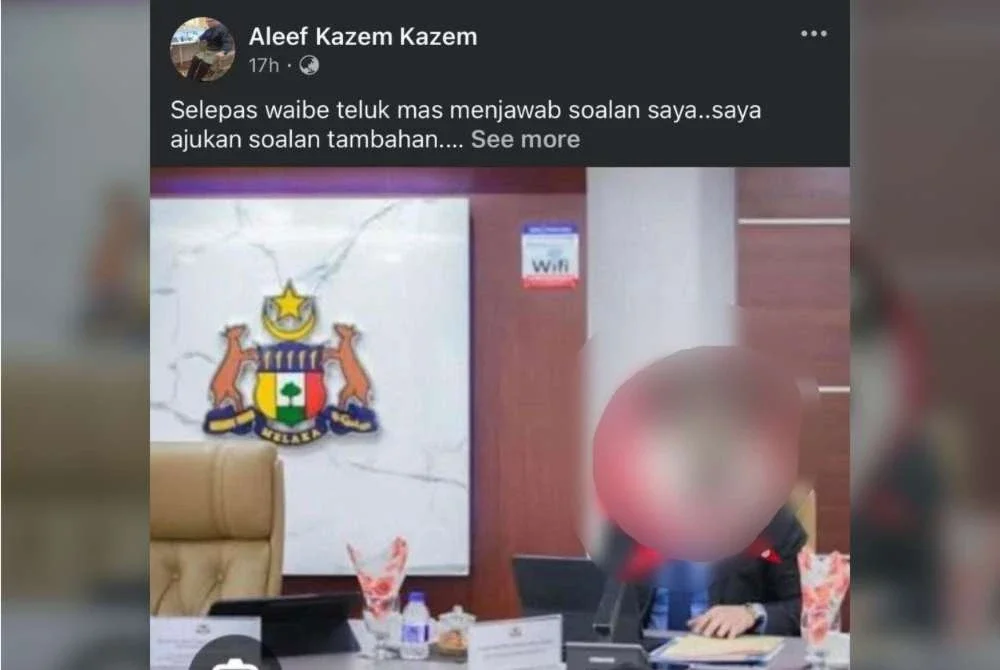 Tindakan ADUN Sungai Udang membuat suntingan menggunakan pelekat anjing terhadap Abdul Razak pada Rabu.