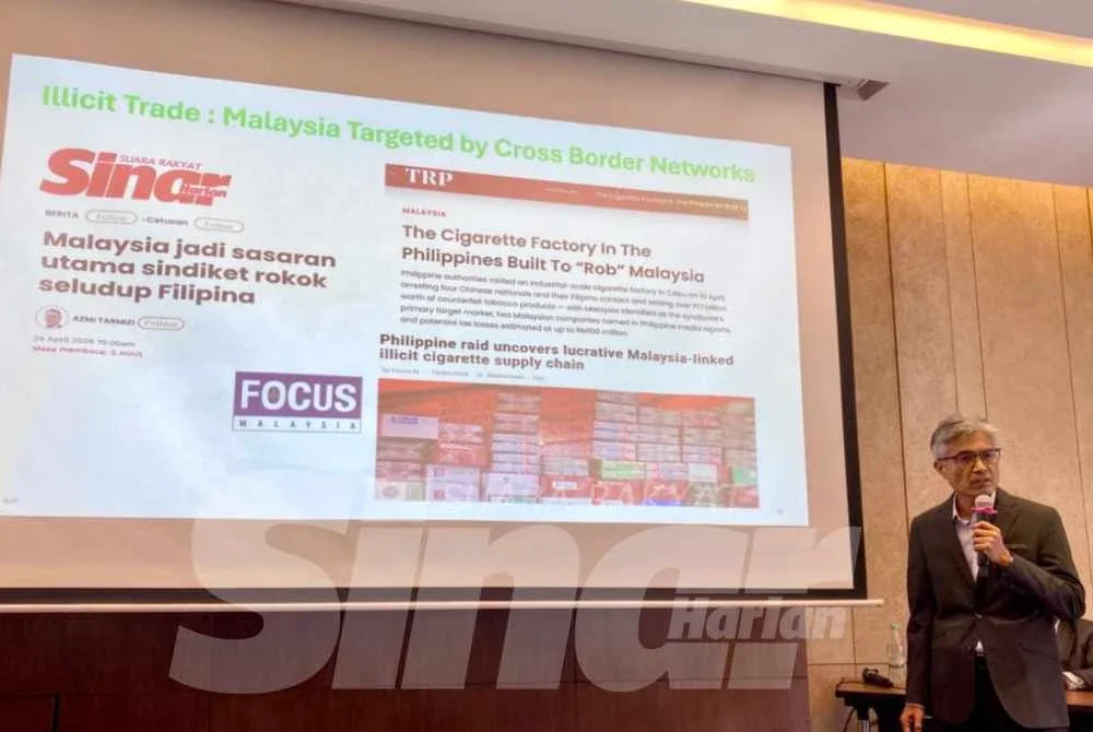 Mohammad Nazli membentangkan Kajian Rokok Haram NielsenIQ 2025 di ibu negara, pada Khamis.